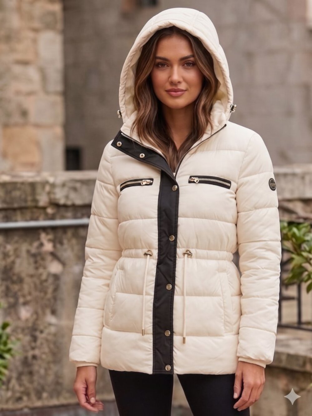 Jessica Simpson Hooded Packable Quilted Puffer Jacket - OLJS0639 - MEDIUM